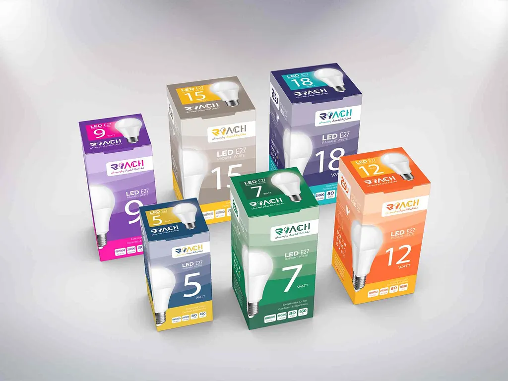 Bao bì hộp đèn LED trụ bền chắc, chống móp, sản xuất số lượng lớn theo tiêu chuẩn ISO 9001 và HACCP.